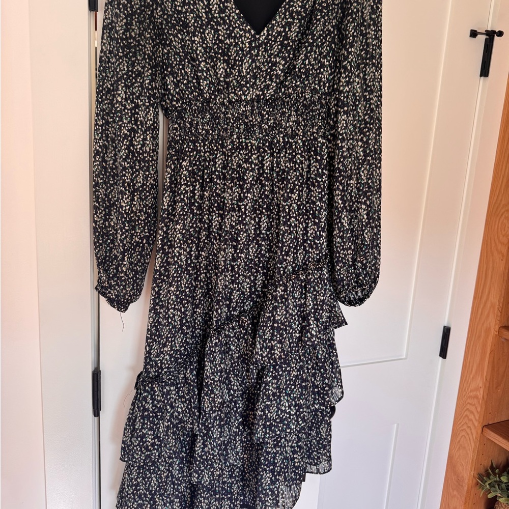 Floral Black Dress